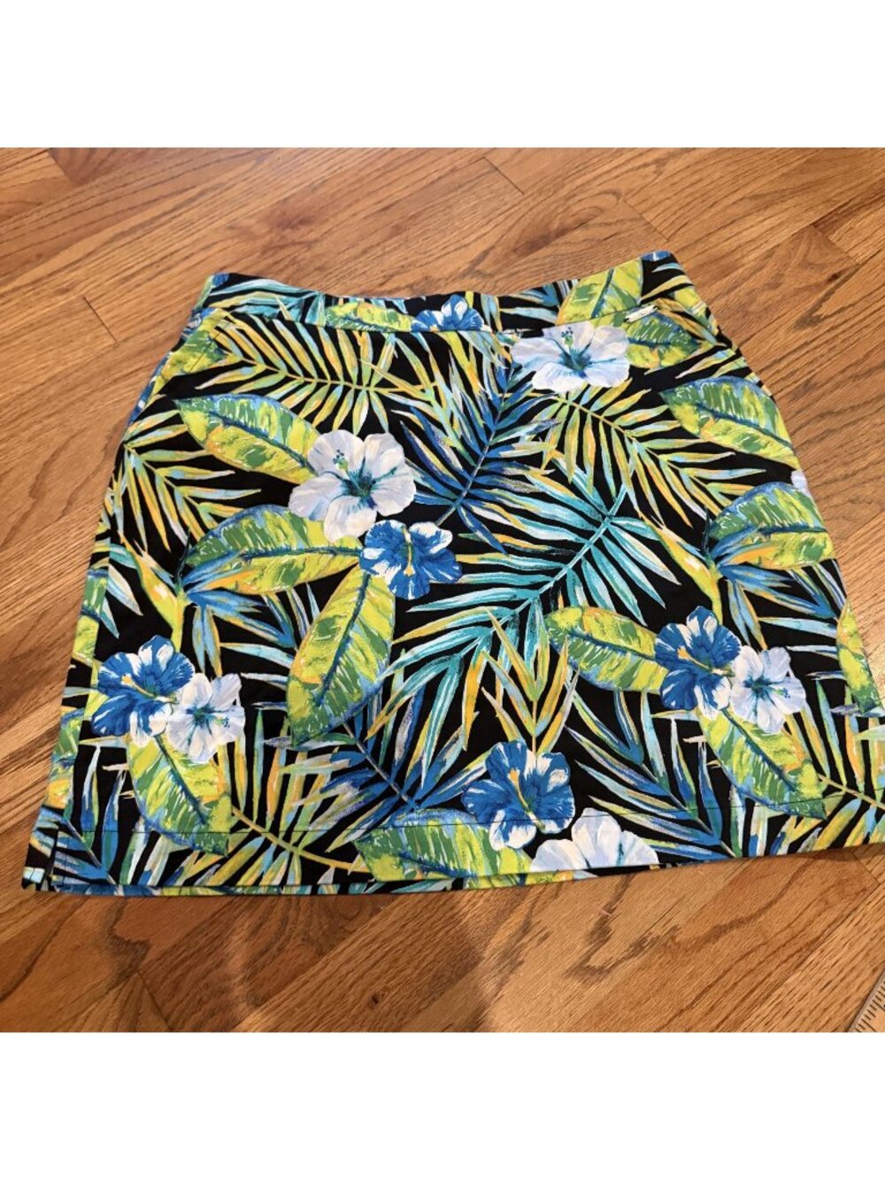 Rafaella Womens Green Blue Pull on Skort Skirt Medium